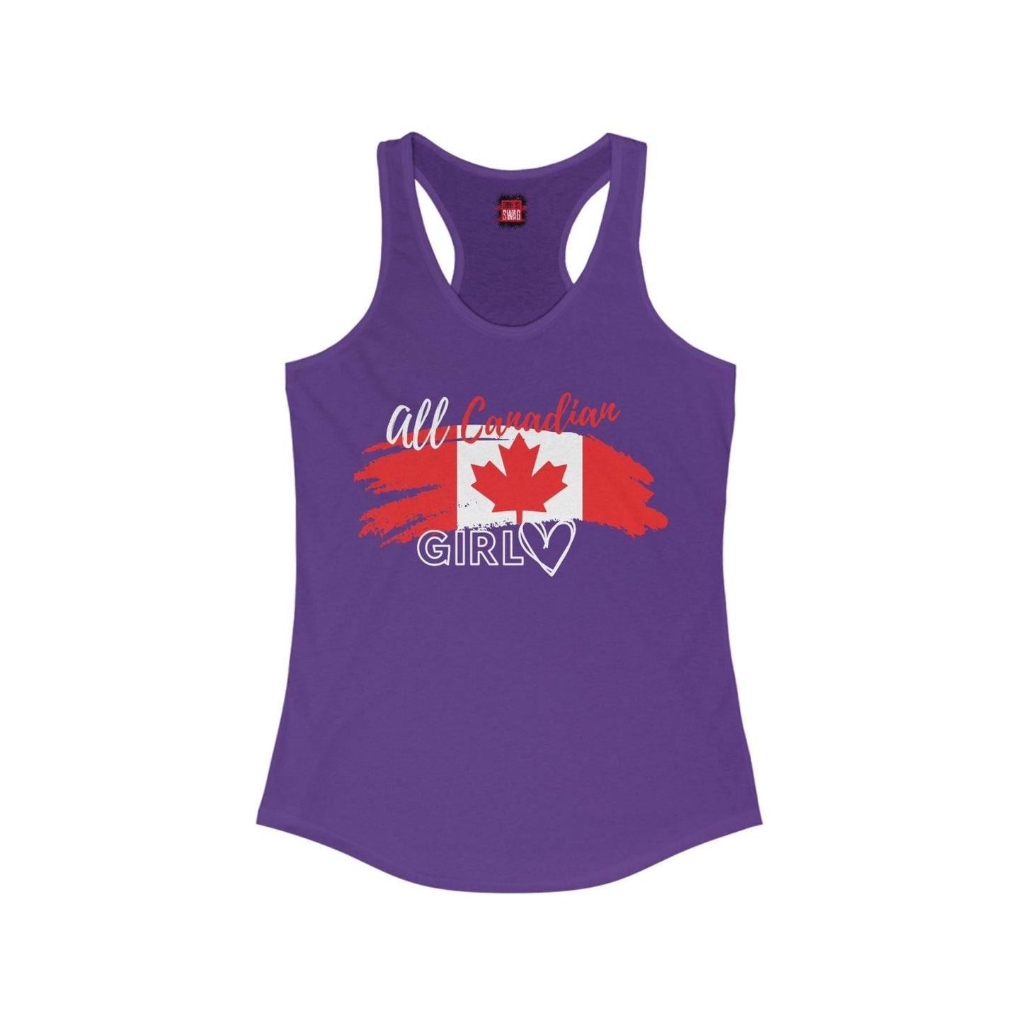 All Canadian Girl Canada Day Racerback Tank Top | US - Ohhh So Swag