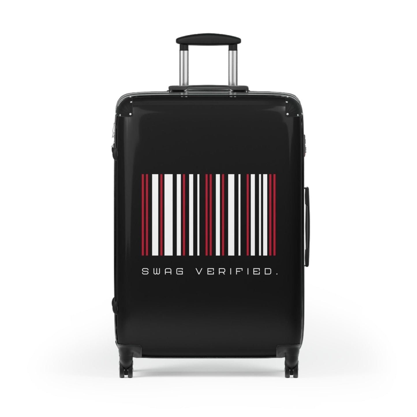 Black Hard Shell Suitcase with Built - in Lock, Sleek Unisex Luggage for Men and Women - Swag Verified. | CA - Ohhh So Swag