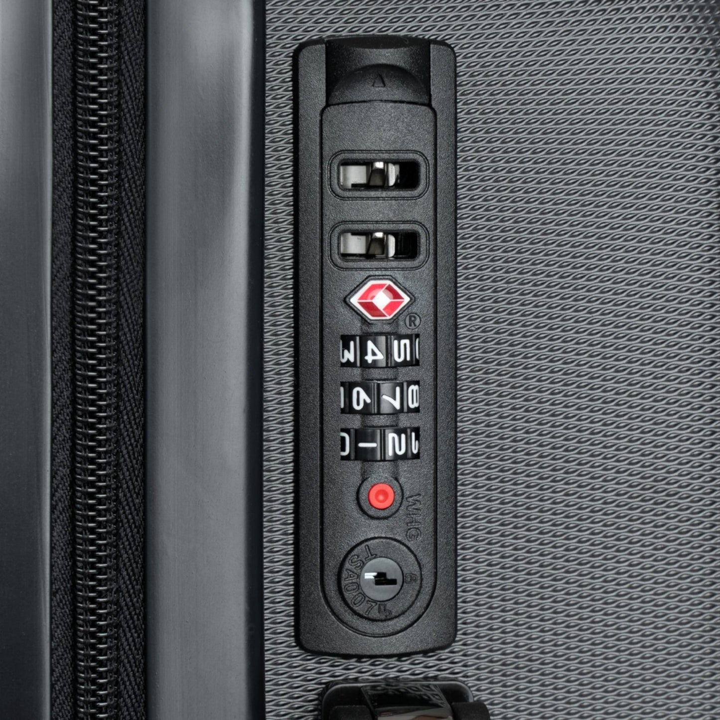 Black Hard Shell Suitcase with Built - in Lock, Sleek Unisex Luggage for Men and Women - Swag Verified. | CA - Ohhh So Swag