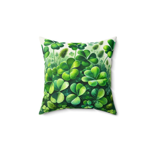 Botanical Accent Shamrock Four Leaf Clover Throw Pillow | US - Ohhh So Swag