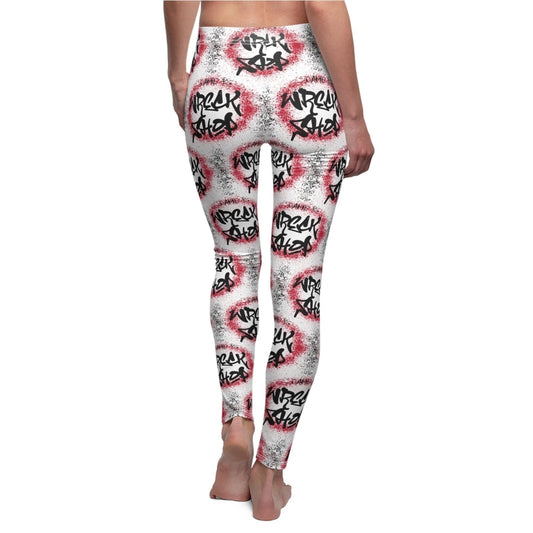 Graffiti Casual Leggings (White Remix) - I Came to Wreck Shop | US - Ohhh So Swag