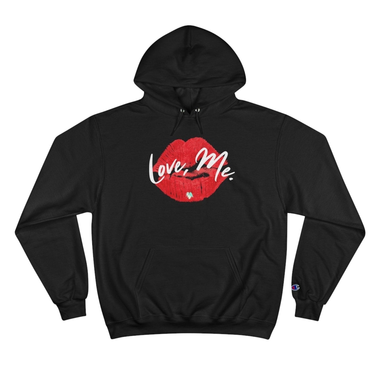 Champion® Pullover Hoodie, Red Kiss Lips, Green Heart – Love, Me. | CA - Ohhh So Swag