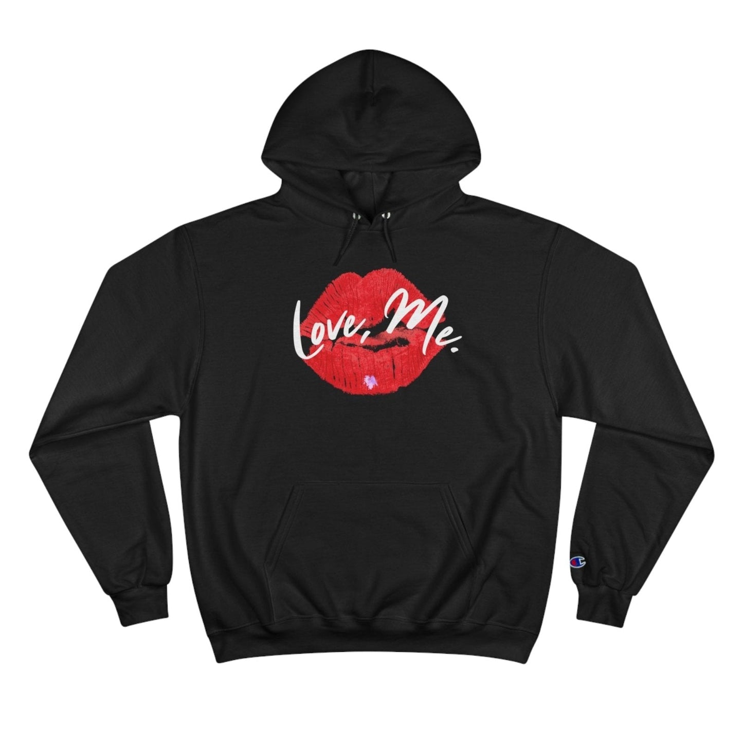 Champion® Pullover Hoodie, Red Kiss Lips, Purple Heart – Love, Me. | CA - Ohhh So Swag