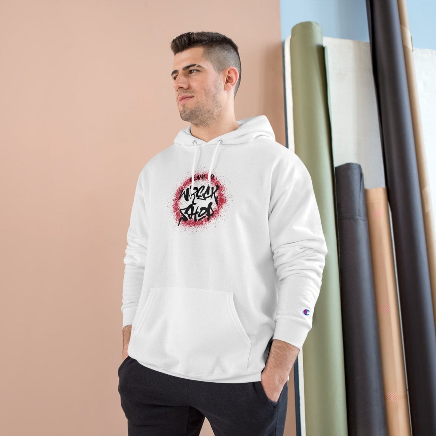 Champion® Streetwear Graphic Pullover Hoodie – I Came to Wreck Shop | CA - Ohhh So Swag