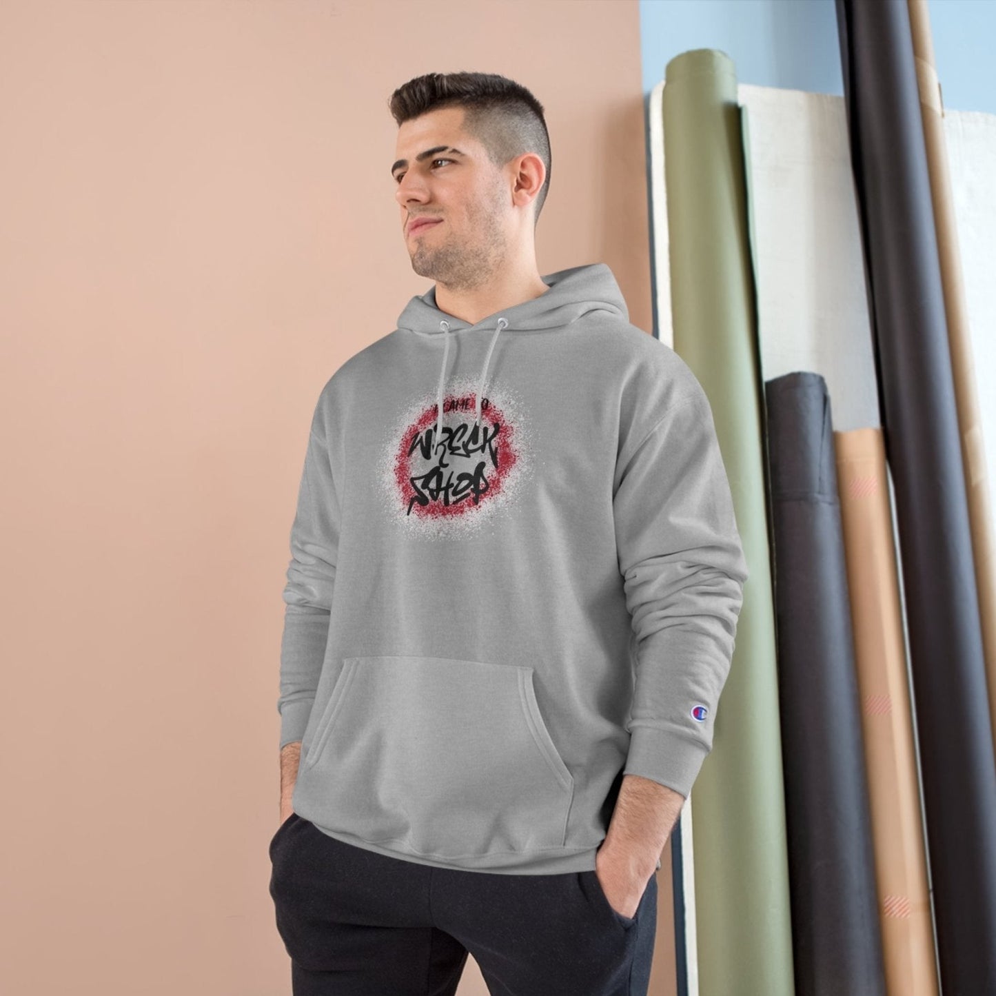 Champion® Streetwear Graphic Pullover Hoodie – I Came to Wreck Shop | CA - Ohhh So Swag