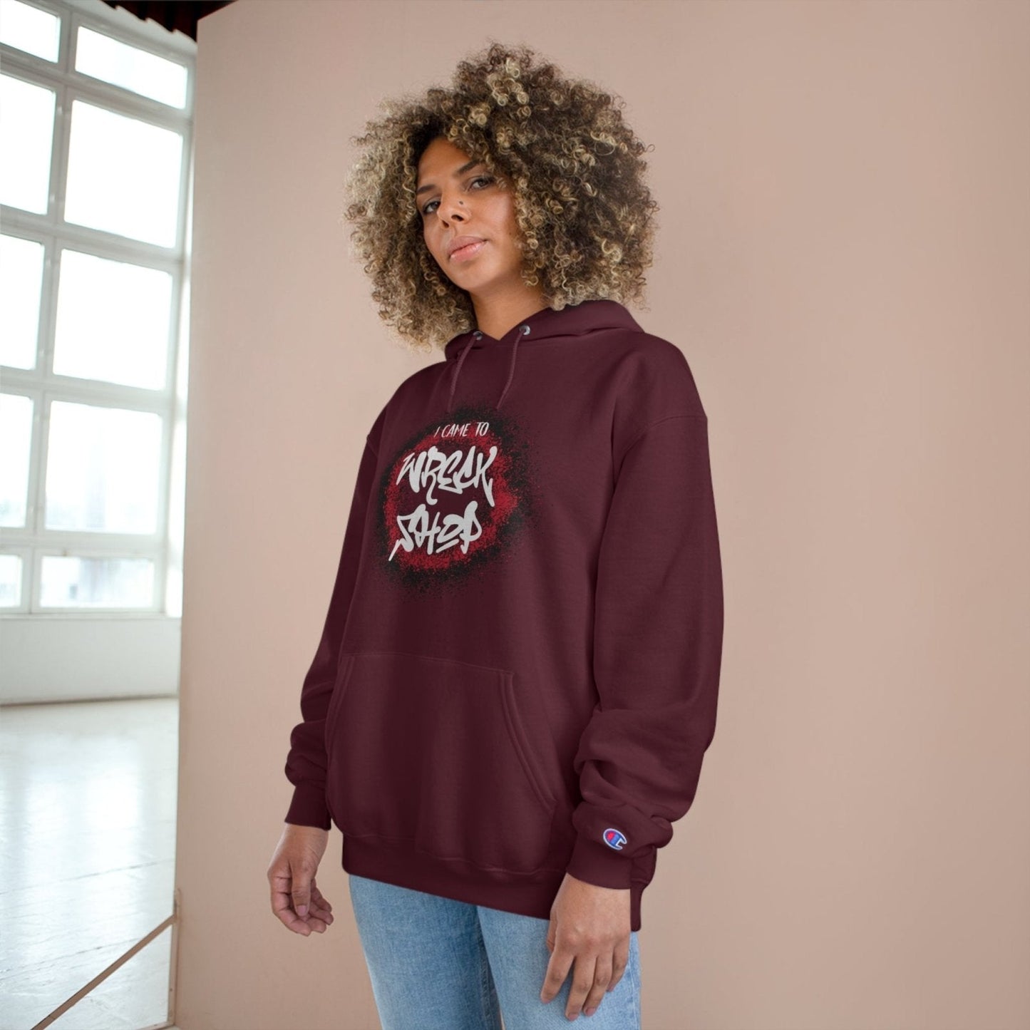 Champion® Streetwear Graphic Pullover Hoodie – I Came to Wreck Shop | US - Ohhh So Swag