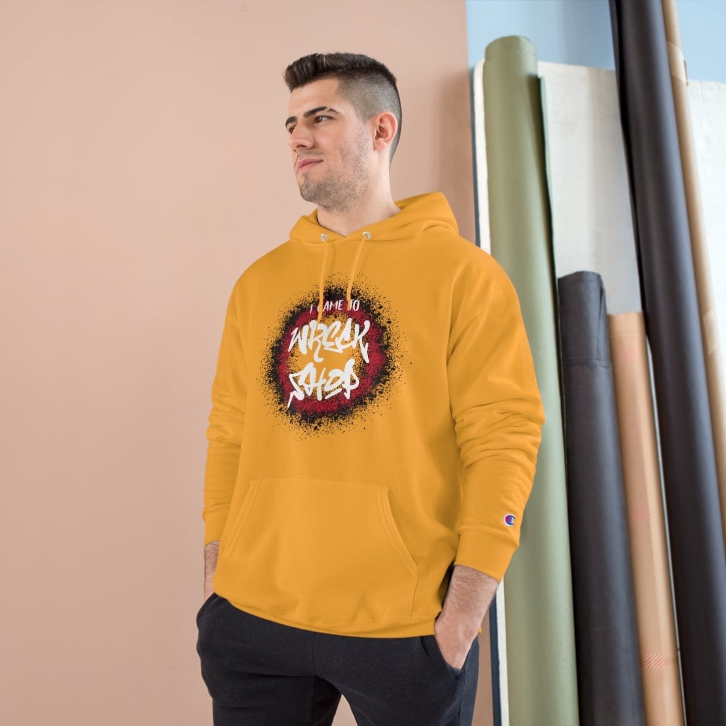 Champion® Streetwear Graphic Pullover Hoodie – I Came to Wreck Shop | US - Ohhh So Swag