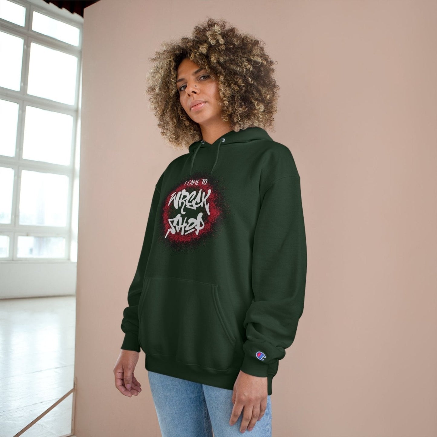 Champion® Streetwear Graphic Pullover Hoodie – I Came to Wreck Shop | US - Ohhh So Swag