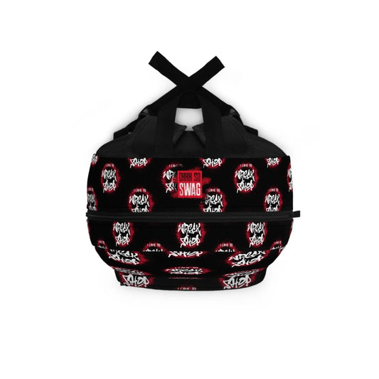 Black Graphic Backpack with Motivational Saying, Hip Hop Graffiti – I Came to Wreck Shop | US - Ohhh So Swag