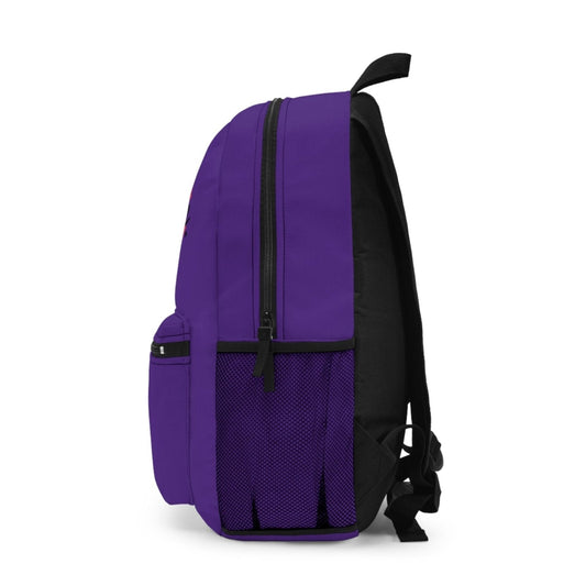 Graphic Backpack, Red Kiss Lips, Green Heart (Purple) – Love, Me. | US - Ohhh So Swag