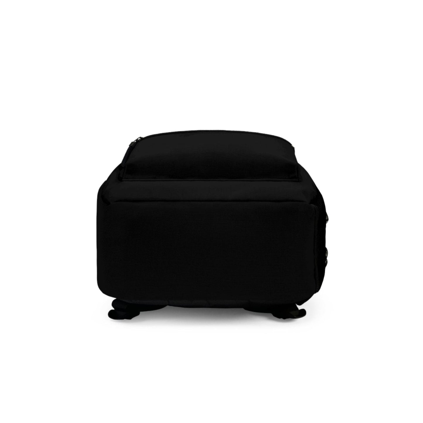 Black Graphic Backpack with Laptop Compartment, Red Kiss Lips, Purple Heart – Love, Me. | US - Ohhh So Swag
