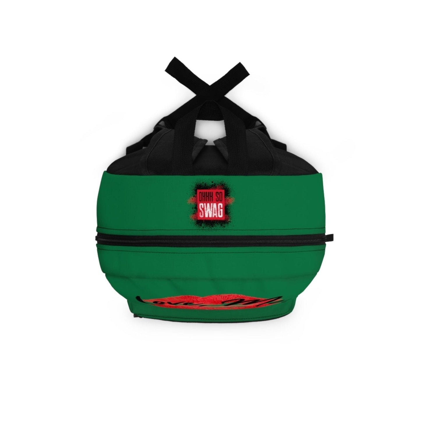 Graphic Backpack, Red Kiss Lips, Purple Heart (Green) – Love, Me. | US - Ohhh So Swag