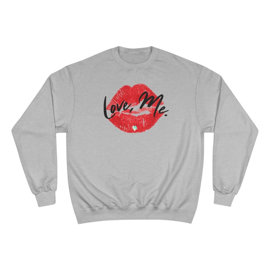 Graphic Champion® Sweatshirt, Red Kiss Lips, Green Heart – Love, Me. | US - Ohhh So Swag