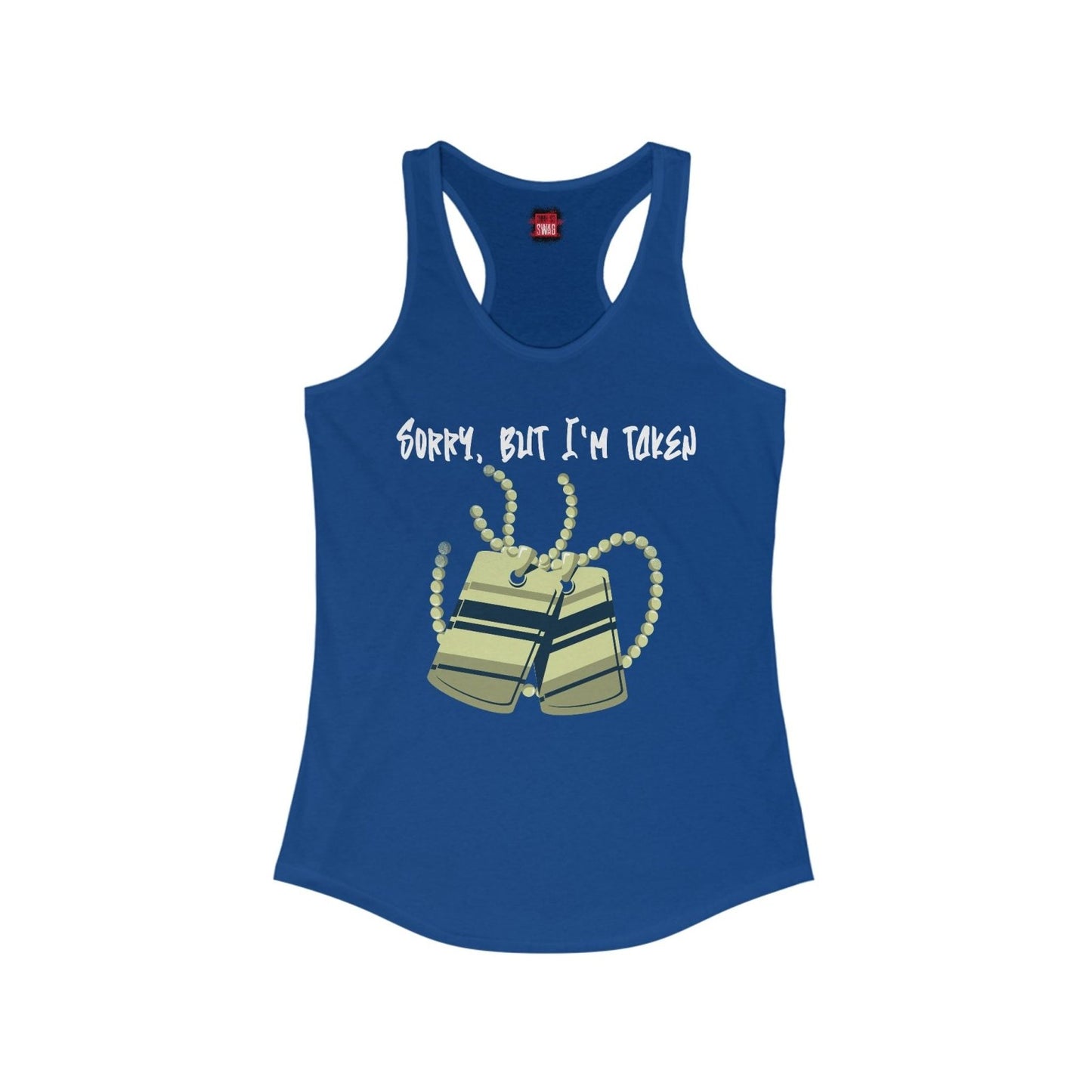 Graphic Racerback Tank Top – Sorry, But I'm Taken | US - Ohhh So Swag