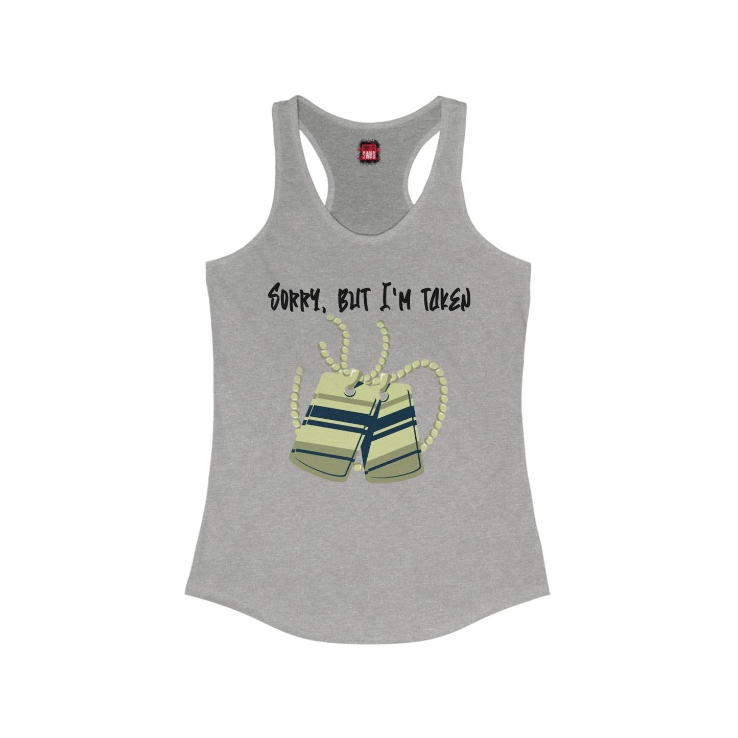 Graphic Racerback Tank Top – Sorry, But I'm Taken | US - Ohhh So Swag