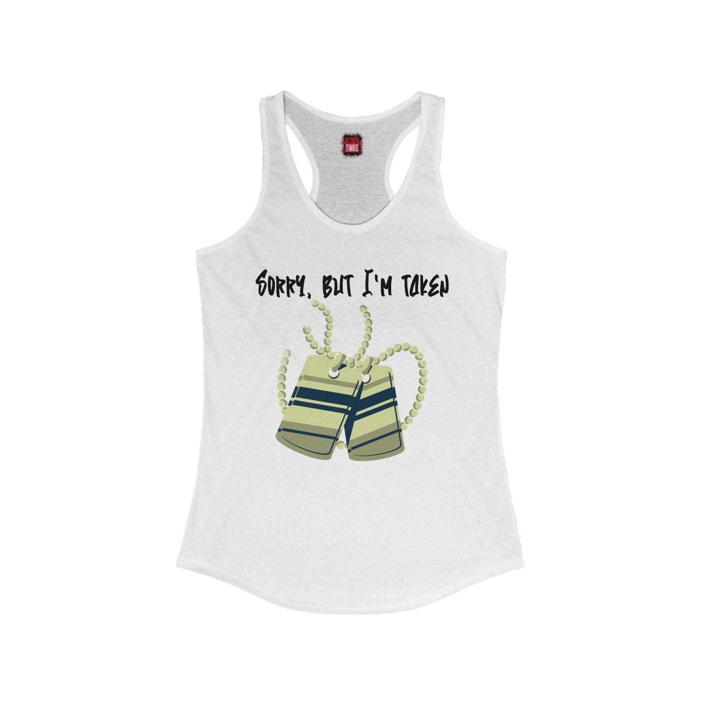 Graphic Racerback Tank Top – Sorry, But I'm Taken | US - Ohhh So Swag