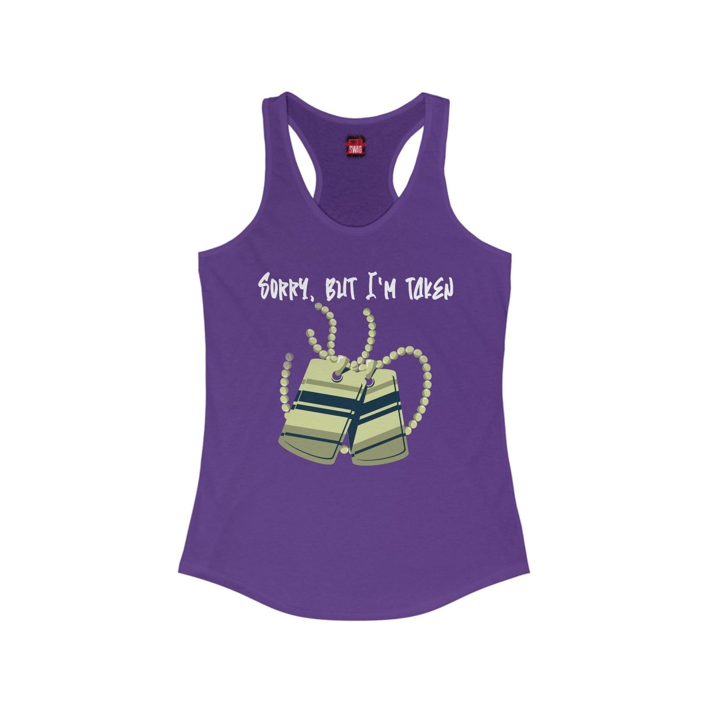 Graphic Racerback Tank Top – Sorry, But I'm Taken | US - Ohhh So Swag