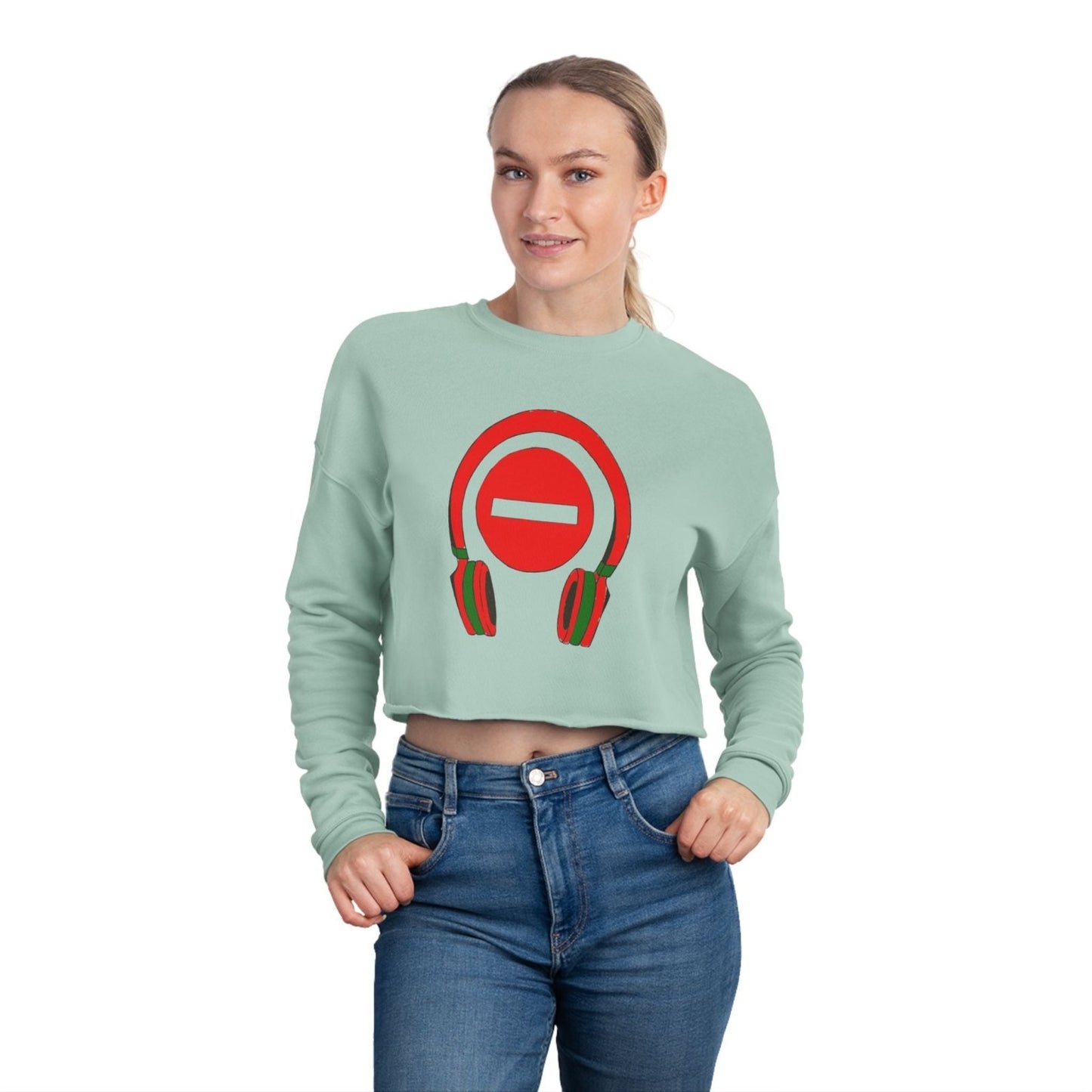 Long Sleeve Crop Top Do Not Disturb Sweatshirt, Gift for Musical Lover - Do Not Disturb, I’m Vibing. | US - Ohhh So Swag