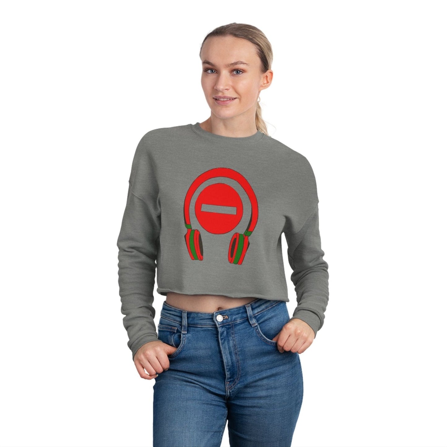 Long Sleeve Crop Top Do Not Disturb Sweatshirt, Gift for Musical Lover - Do Not Disturb, I’m Vibing. | US - Ohhh So Swag