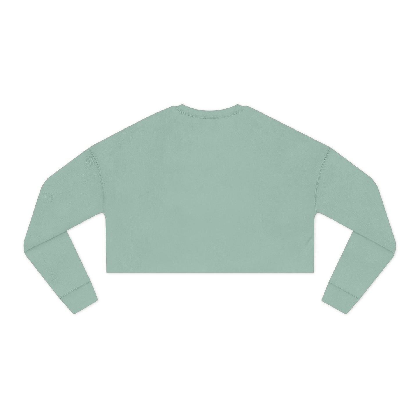 Long Sleeve Crop Top Sweatshirt, Red Kiss Lips, Green Heart - Love, Me. | US - Ohhh So Swag