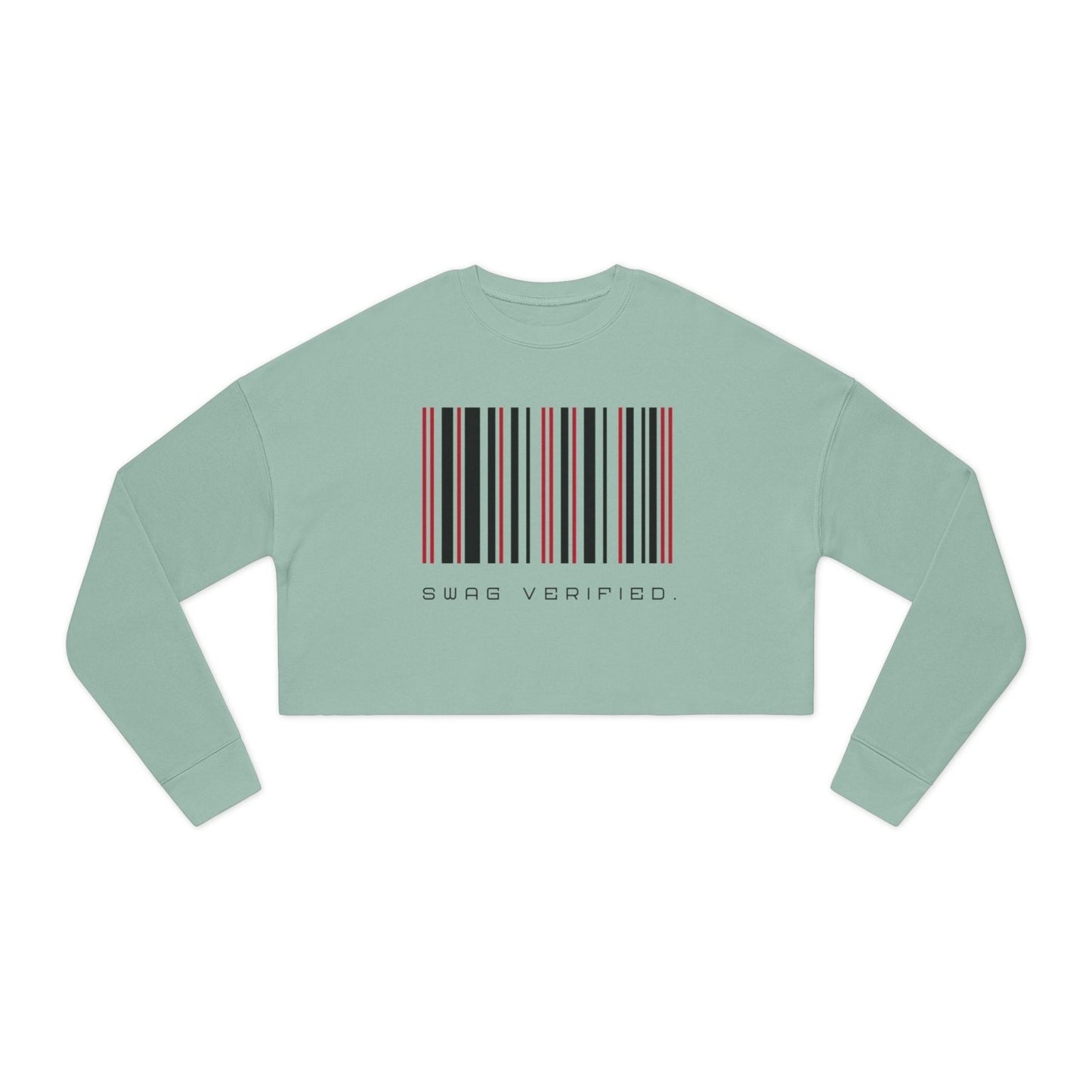 Long Sleeve Cropped Sweatshirt - Swag Verified. Barcode | US - Ohhh So Swag