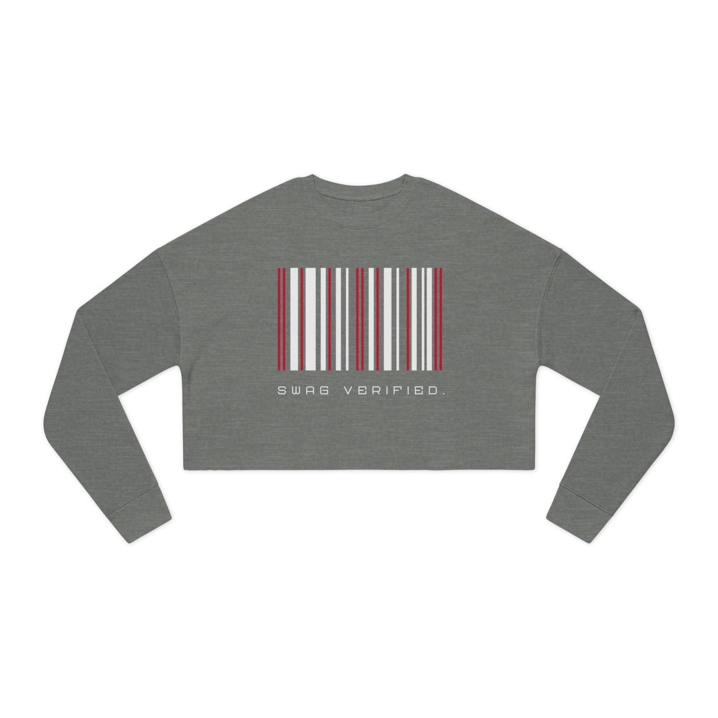 Long Sleeve Cropped Sweatshirt - Swag Verified. Barcode | US - Ohhh So Swag