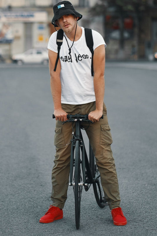 Say Less Unisex Softstyle Short Sleeve Shirt (Back Logo) | CA - Ohhh So Swag