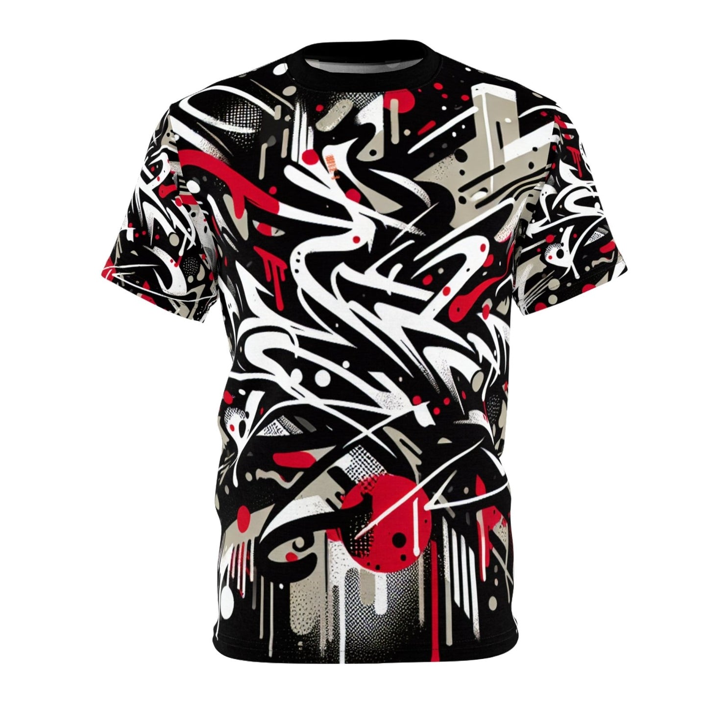 Paint Splatter Graffiti Tee for Men, Women, Premium Hip Hop Graphic T-Shirt, Casual Short Sleeve Urban Street Art Print Shirt | US - Ohhh So Swag