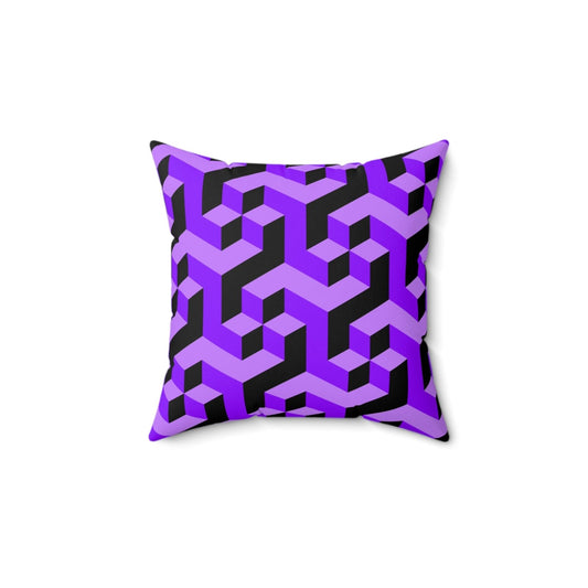 Purple Square Geometric Pillow, 14 16 18 20 Inch | US - Ohhh So Swag