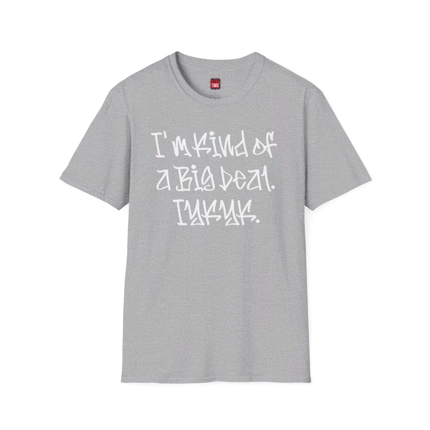 Softstyle Short Sleeve Cool Funny Swag Shirt - I'm Kind of a Big Deal IYKYK - Ohhh So Swag