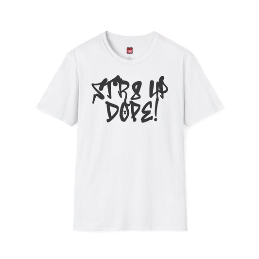 Str8 Up Dope! Casual Hip Hop Vibe Graphic Tee for Men Women, Unisex Trendy Cotton Crew Neck Streetwear Tee | CA - Ohhh So Swag