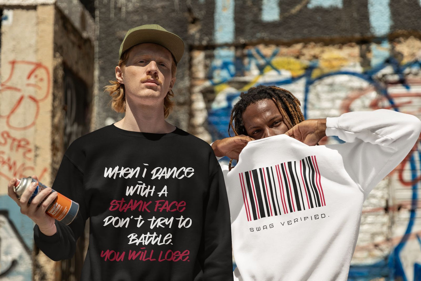 Swag Verified. Sweatshirt, Unisex Barcode Pullover Sweater about Confidence for Men Women, Gift for Him or Her | US - Ohhh So Swag