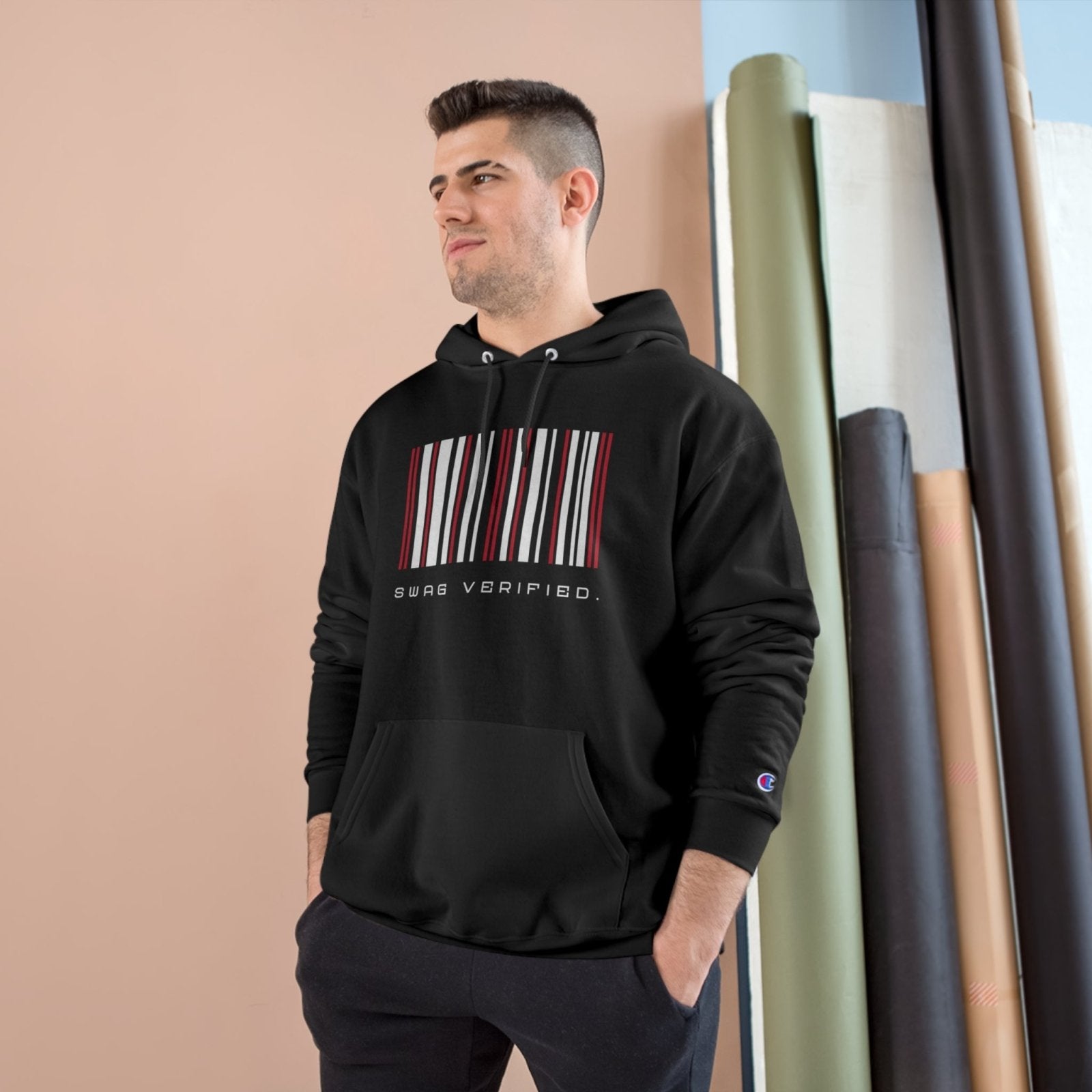 Champion barcode hoodie sale