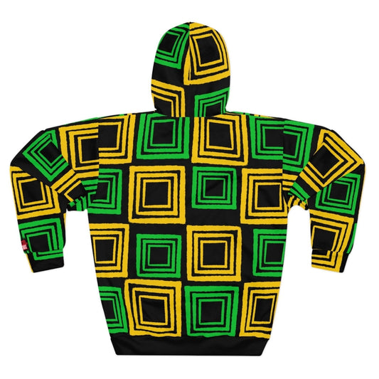 Unisex Pullover Hoodie, Bold Pattern, Jamaica Colors β J.A. Squared | US - Ohhh So Swag