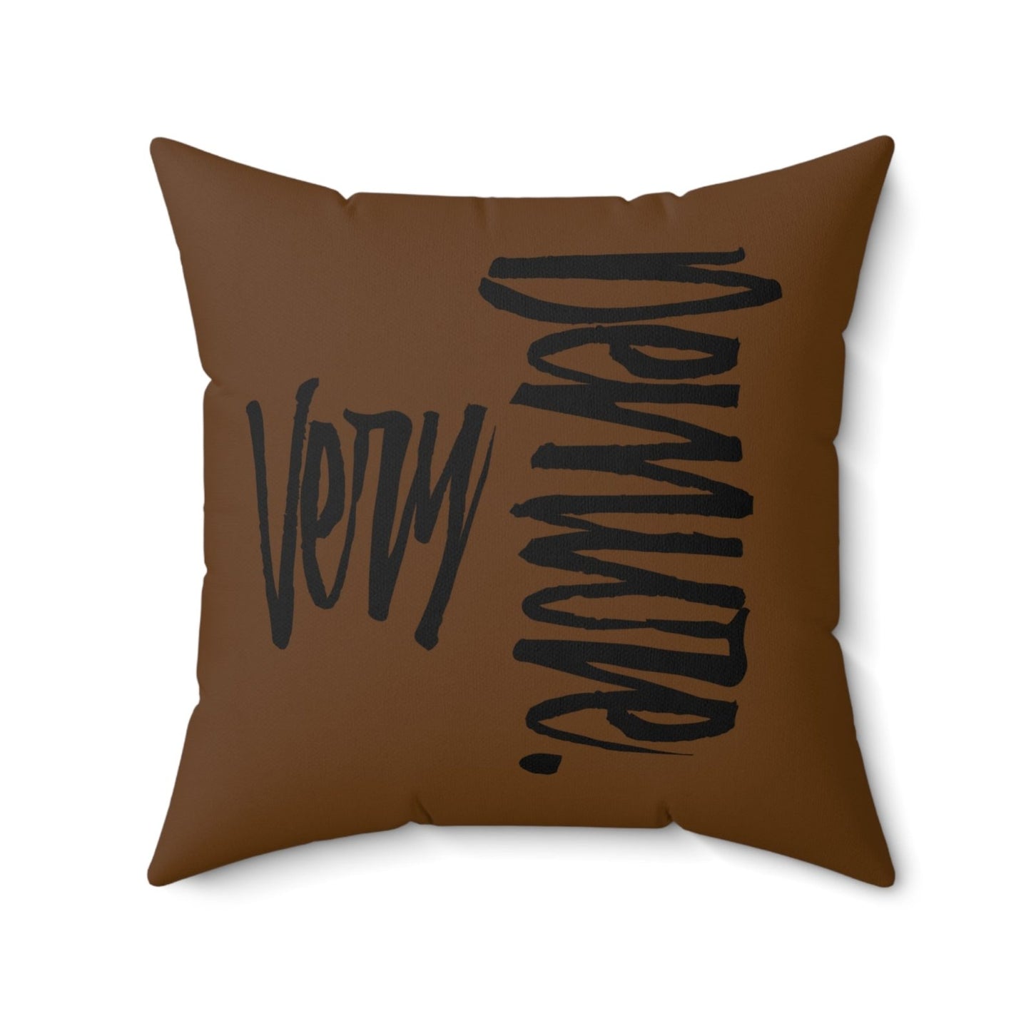 Very Demure Square Fall Rustic Brown Throw Pillow | US - Ohhh So Swag
