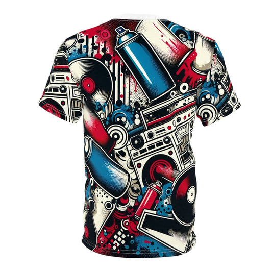 Vintage Style Casual Unisex Crew Neck 90s Hip Hop Graphic Tee, Music Inspired Short Sleeve Retro Graffiti T-Shirt | US - Ohhh So Swag