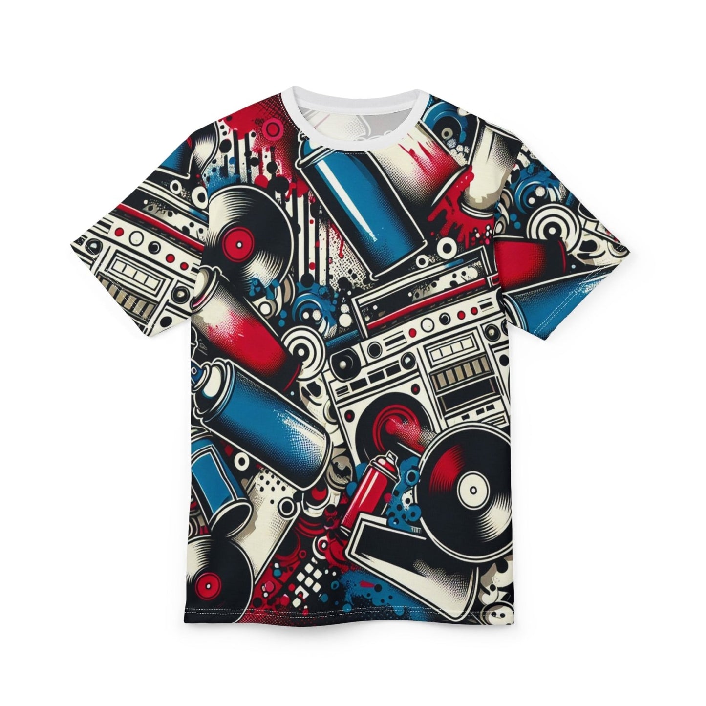 Vintage Style Casual Unisex Crew Neck 90s Hip Hop Graphic Tee, Music Inspired Short Sleeve Retro Graffiti T-Shirt | US - Ohhh So Swag
