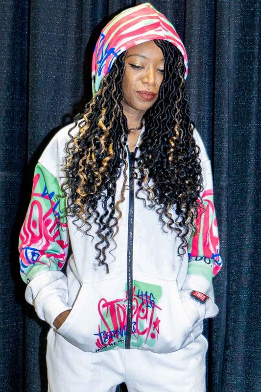 White Zip Graffiti Hoodie - Toronto How We Do Style. Music. Diversity. | US - Ohhh So Swag