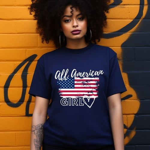 All American Girl - Navy Shirt - Female SM