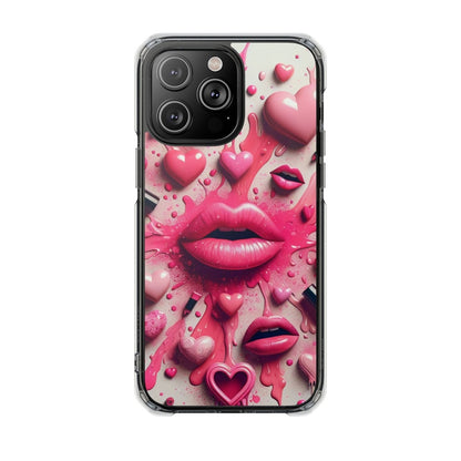 3D Lip and 3D Heart Phone Case, Magsafe Compatible Phone Cases for Apple iPhone 14, iPhone 15 and iPhone 16, Lips Magnetic Phone Cases | US - Ohhh So Swag