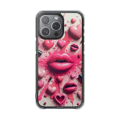 3D Lip and 3D Heart Phone Case, Magsafe Compatible Phone Cases for Apple iPhone 14, iPhone 15 and iPhone 16, Lips Magnetic Phone Cases | US - Ohhh So Swag