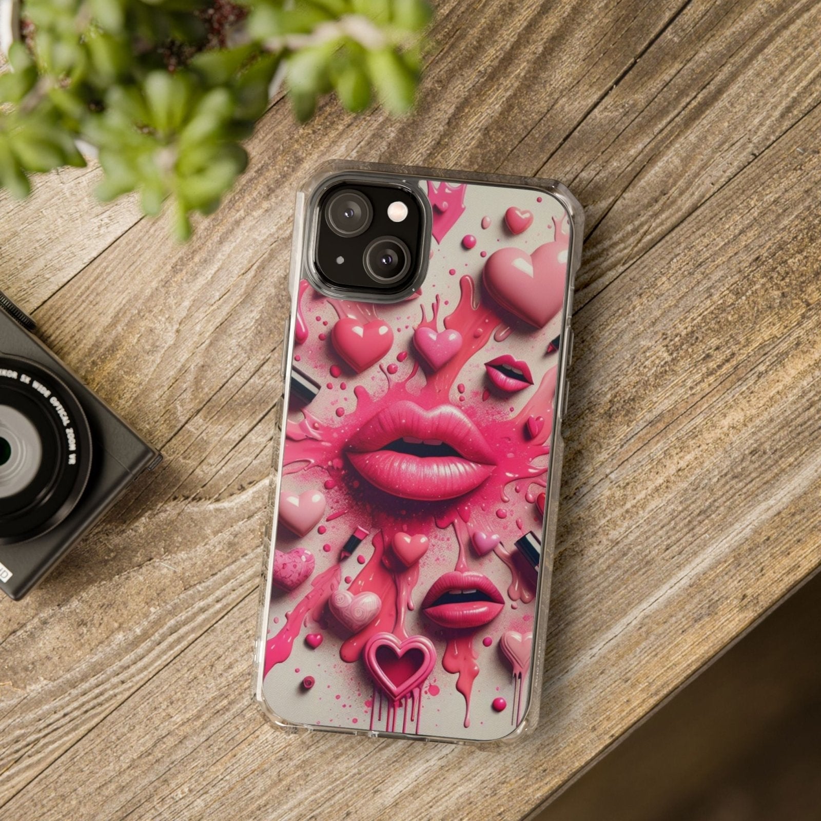 3D Lip and 3D Heart Phone Case, Magsafe Compatible Phone Cases for Apple iPhone 14, iPhone 15 and iPhone 16, Lips Magnetic Phone Cases | US - Ohhh So Swag