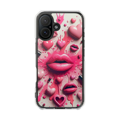 3D Lip and 3D Heart Phone Case, Magsafe Compatible Phone Cases for Apple iPhone 14, iPhone 15 and iPhone 16, Lips Magnetic Phone Cases | US - Ohhh So Swag