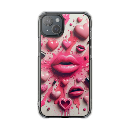 3D Lip and 3D Heart Phone Case, Magsafe Compatible Phone Cases for Apple iPhone 14, iPhone 15 and iPhone 16, Lips Magnetic Phone Cases | US - Ohhh So Swag