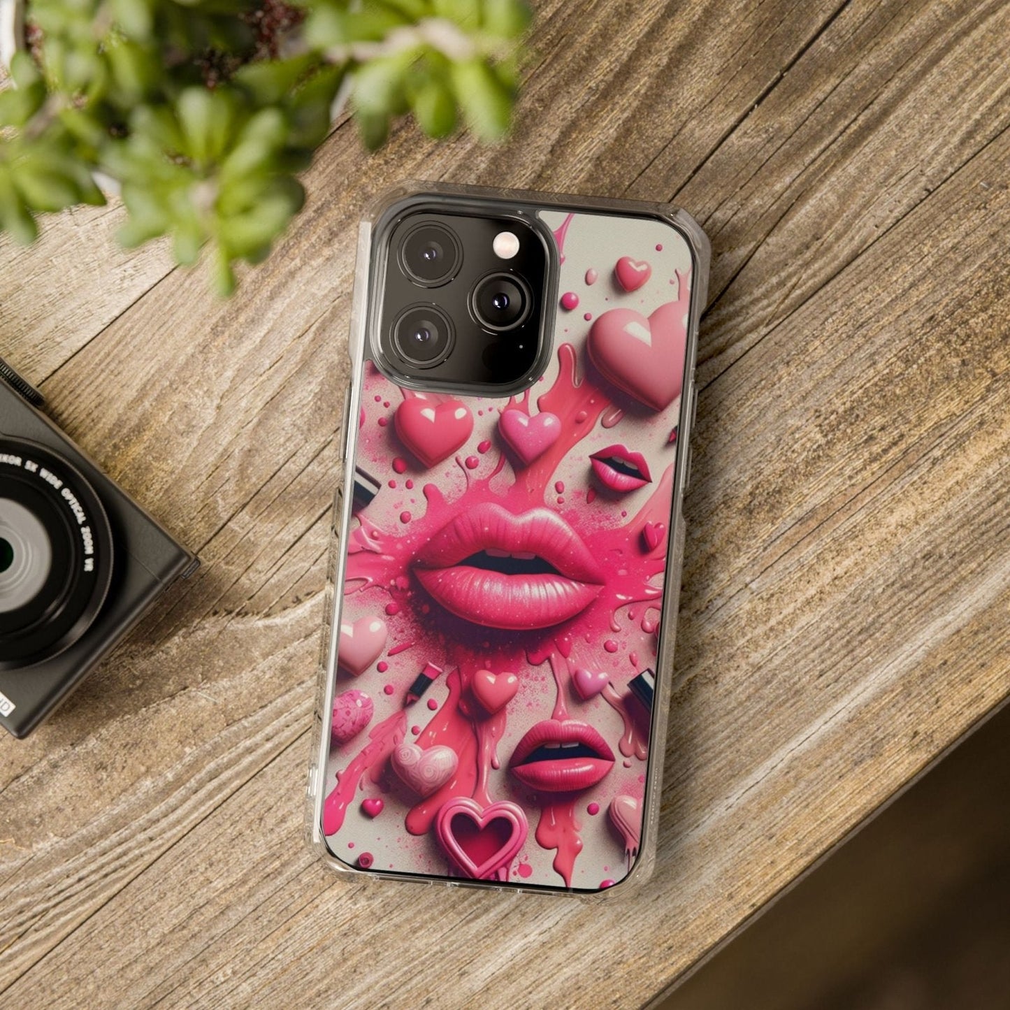 3D Lip and 3D Heart Phone Case, Magsafe Compatible Phone Cases for Apple iPhone 14, iPhone 15 and iPhone 16, Lips Magnetic Phone Cases | US - Ohhh So Swag