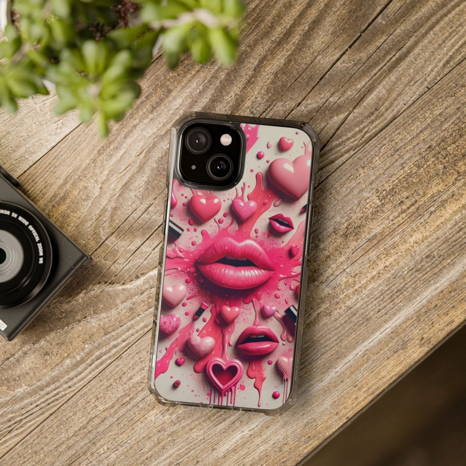 3D Lip and 3D Heart Phone Case, Magsafe Compatible Phone Cases for Apple iPhone 14, iPhone 15 and iPhone 16, Lips Magnetic Phone Cases | US - Ohhh So Swag