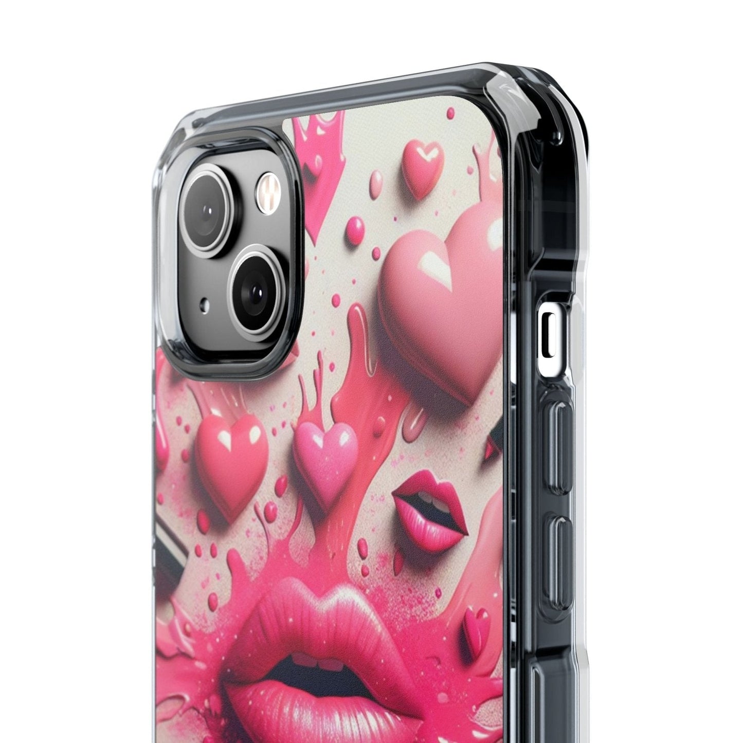 3D Lip and 3D Heart Phone Case, Magsafe Compatible Phone Cases for Apple iPhone 14, iPhone 15 and iPhone 16, Lips Magnetic Phone Cases | US - Ohhh So Swag