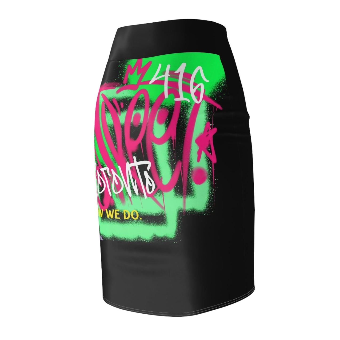 90s Neon and Black Pencil Skirt - Toronto. How We Do. Style. Music. Diversity. - Ohhh So Swag