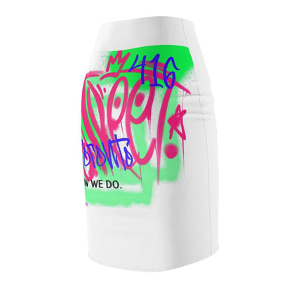 90s Neon and White Pencil Skirt - Toronto. How We Do. Style. Music. Diversity. | US - Ohhh So Swag