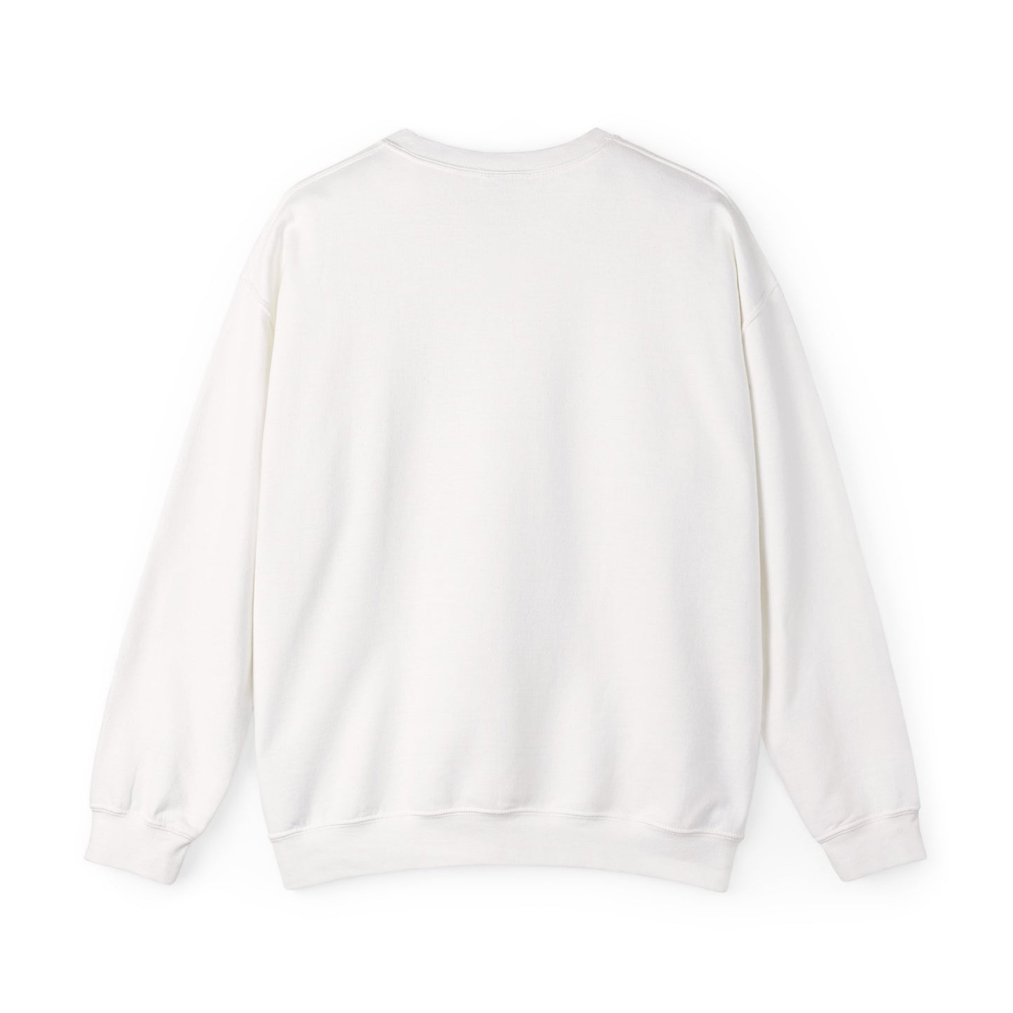 Back of white sweatshirt on a white background